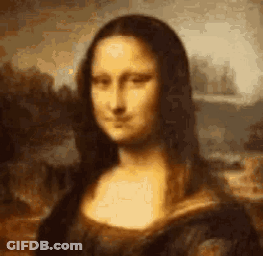 Mona Lisa Painting Funny Make Face GIF