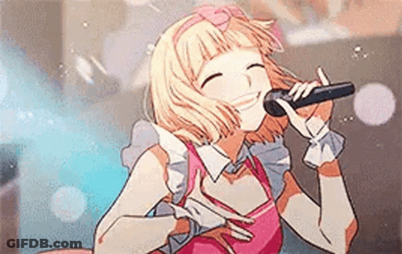 Mona Narumi Girl Anime Happily Singing GIF