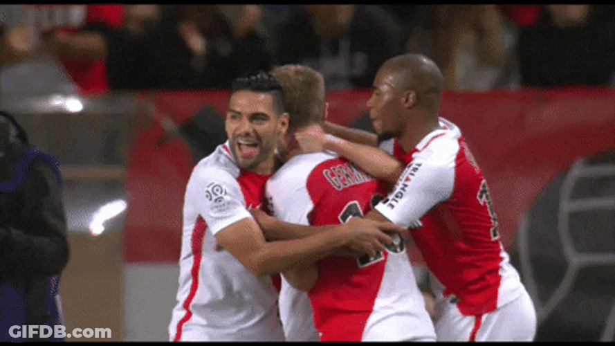 Monaco Ligue 1 Group Hug GIF
