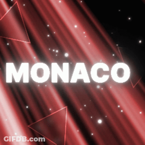 Monaco Word Red Black Background GIF