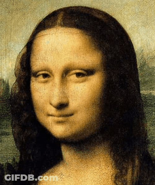Monalisa Big Smile Fun Art GIF
