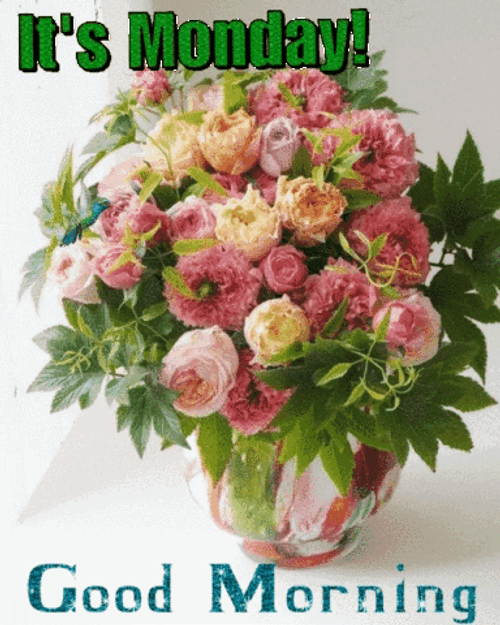 Monday Blessings Good Morning Flower Bouquette GIF