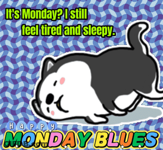 Monday Blues Lazy Dog GIF