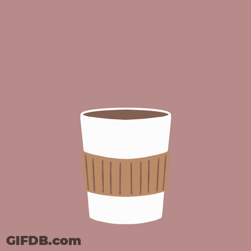 Monday Coffee Animated Coffee With Heart Smoke GIF