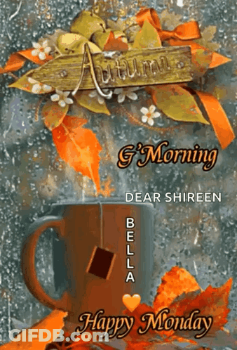 Monday Greeting Card With Coffee GIF
