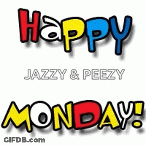 Monday Logo Jazzy & Peezy Happy GIF