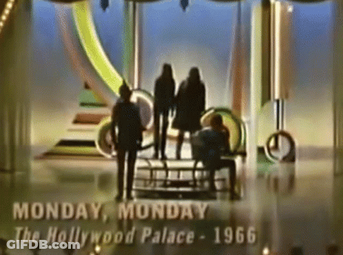 Monday Monday The Hollywood Palace 1966 Is Written On A Screen GIF