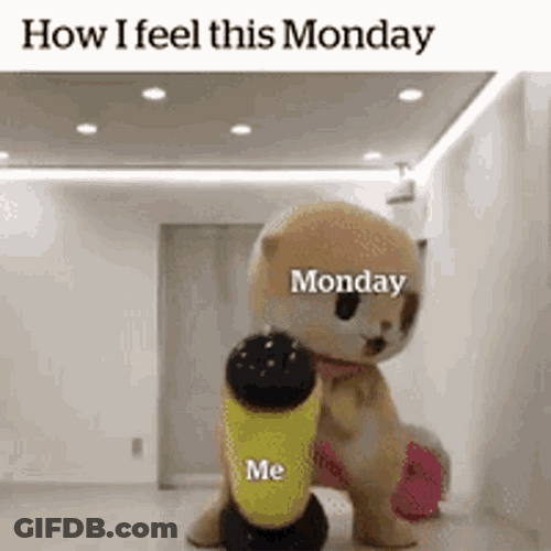 Monday Morning Hate Beating Up Meme GIF