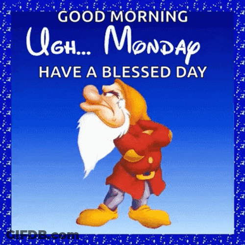 Monday Morning Hate Glitters Animated Cartoon GIF