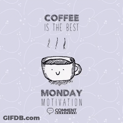Monday Motivation Hot Coffee GIF