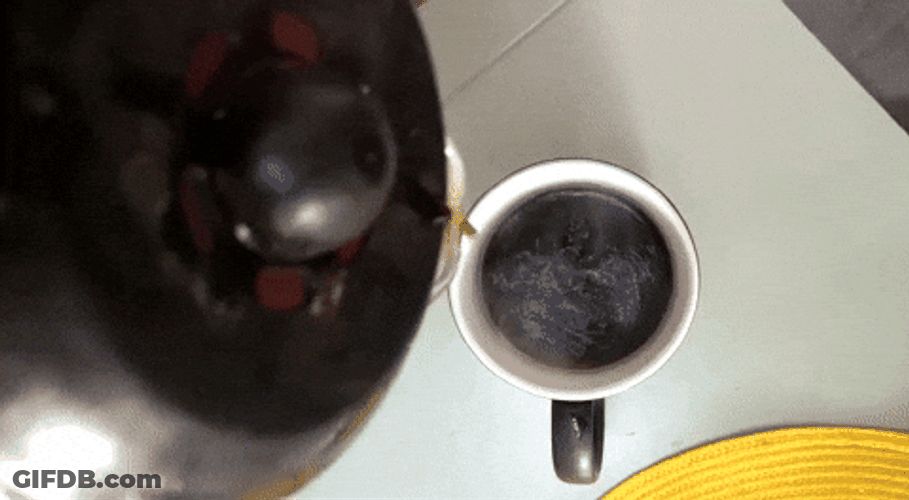 Monday Pouring Coffee Into A Mug GIF