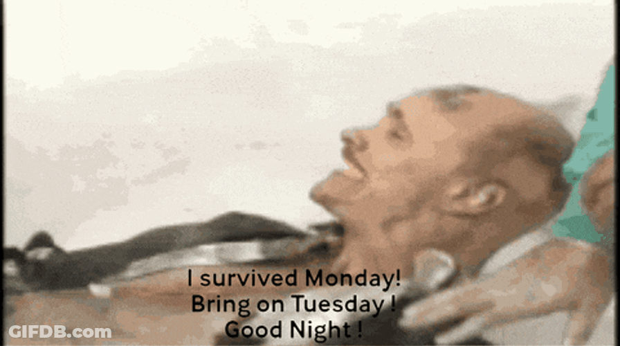 Monday Survival Is Real Goodnight GIF