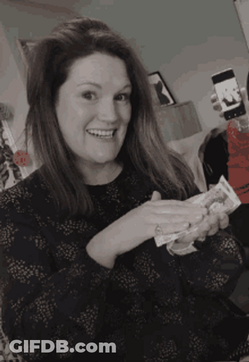 Money Bags Smiling Wasting Cash GIF