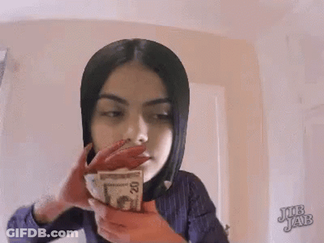 Money Balling Falling From Sky GIF