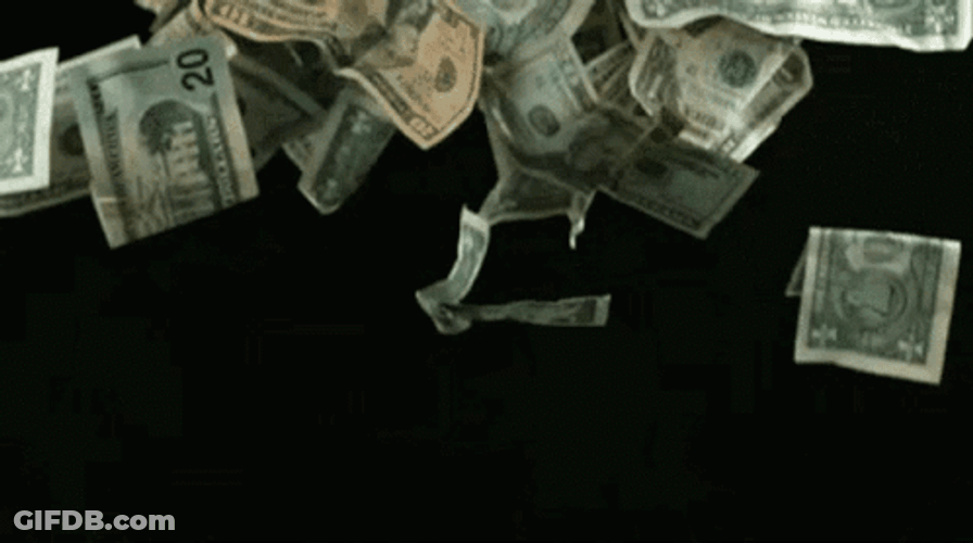 Money Bills Gradual Motion Falling GIF
