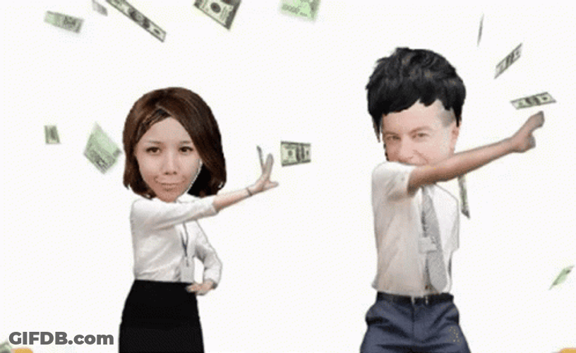 Money Dance Duo Face Swap GIF
