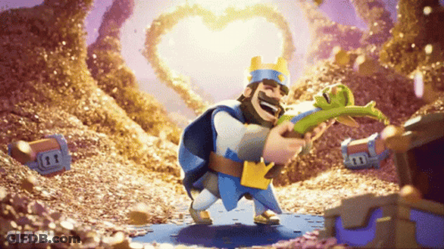 Money Falling Clash Royale Character GIF