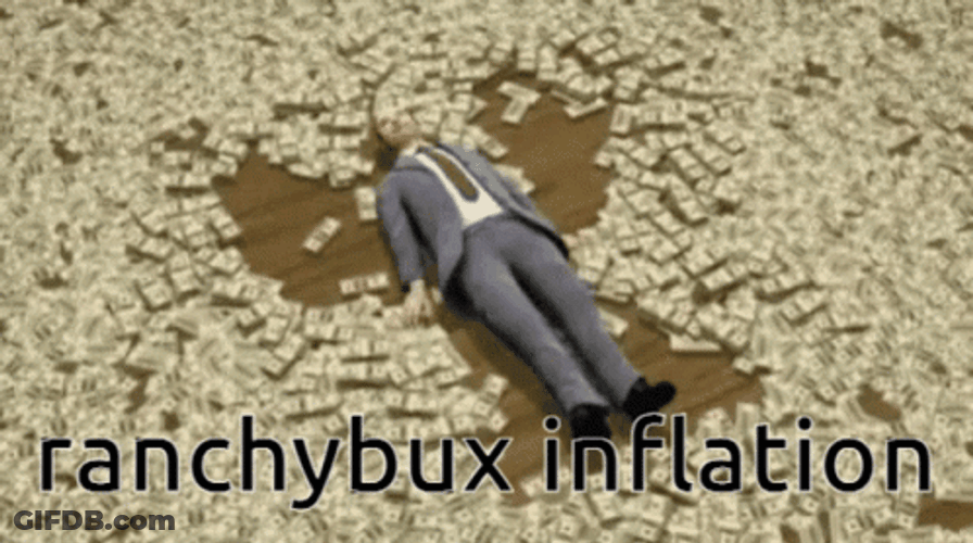 Money Falling Man Forming Money Angel GIF