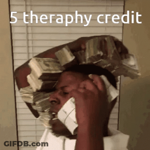 Money Falling Terapy Credit Meme GIF