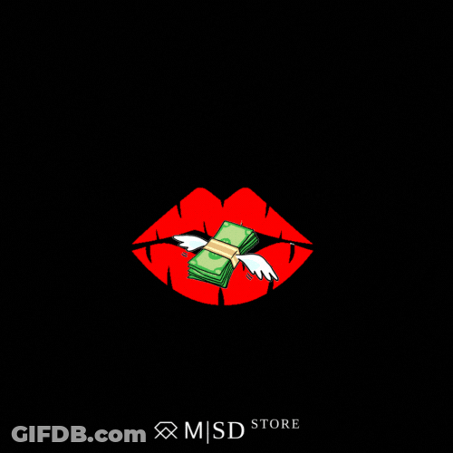 Money Flying Blow Kiss GIF
