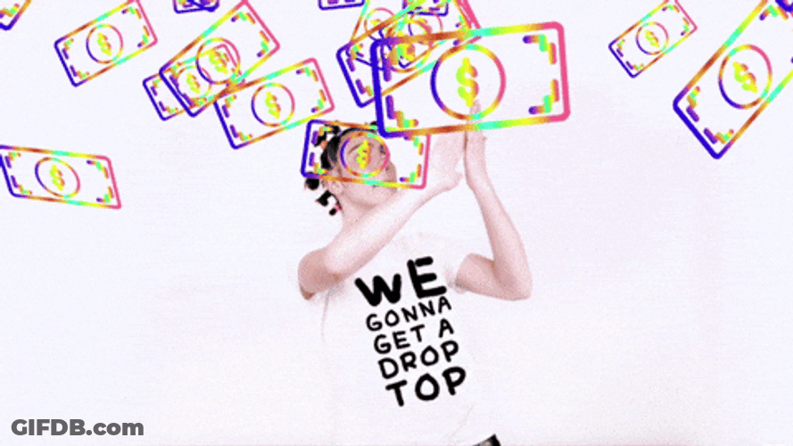 Money Flying Evie Irie GIF