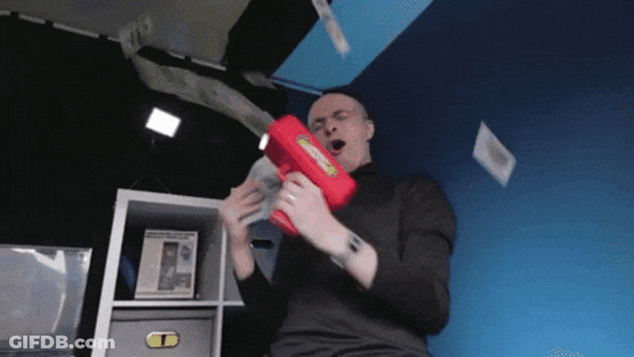 Money Flying Gun GIF