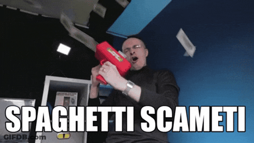 Money Flying Spaghetti Scameti GIF