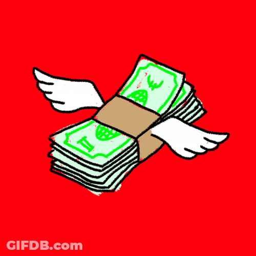 Money Flying Wings GIF