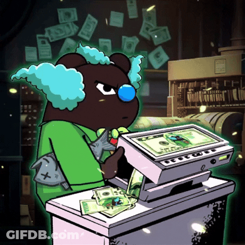 Money Meme Super Rare Bear GIF