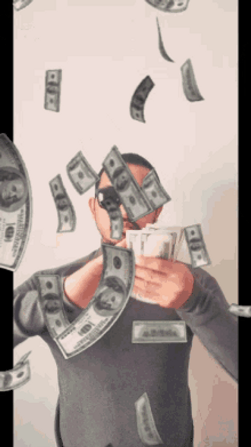 Money Money Money Rain Falling GIF