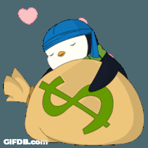 Money Penguin Sticker GIF