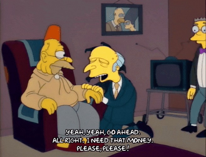 Money Please Episode By The Simpsons GIF