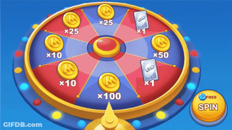Money Prize Spinning Wheel GIF