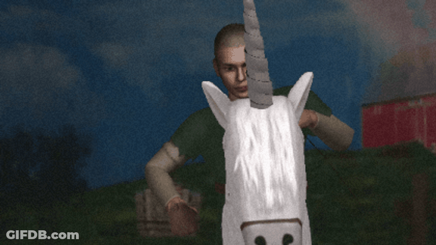 Money Rain Elf Unicorn GIF