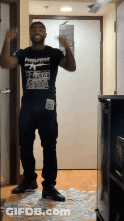 Money Rain Rapping Dance GIF