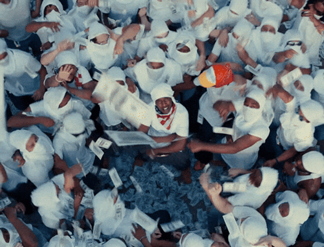 Money Shower On Riot GIF