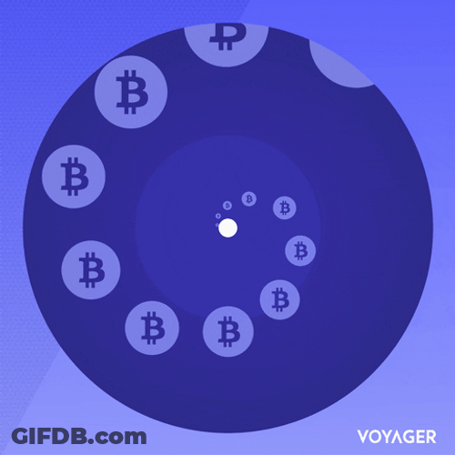 Money Sign In Blue Circle Outward Swirl GIF