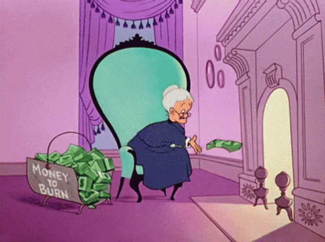 Money To Burn Granny GIF