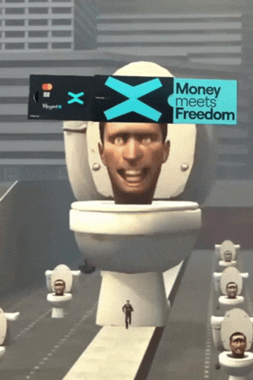 Money Toliet Flush Giant Skibidi Meme GIF