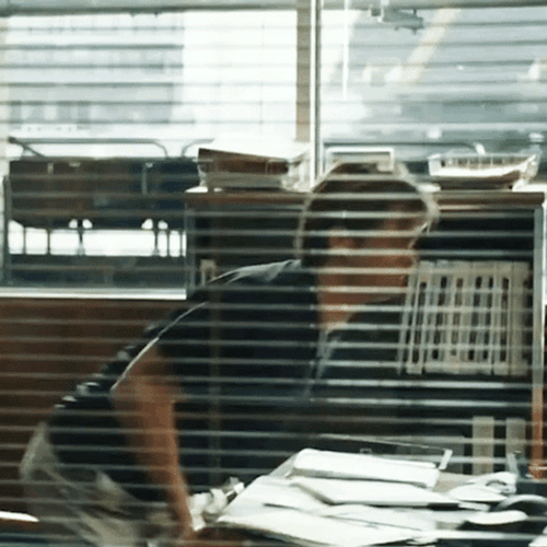 Moneyball Brad Pitt Flipping Table GIF