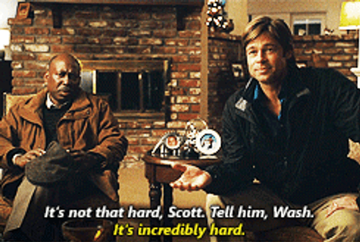 Moneyball Brad Pitt Not That Hard GIF