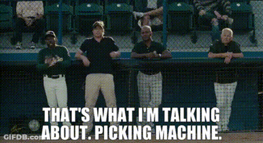 Moneyball Brad Pitt Picking Machine GIF