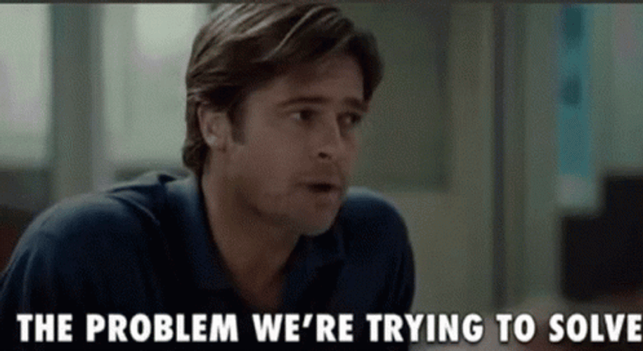 Moneyball Brad Pitt Solving Problem Meme GIF
