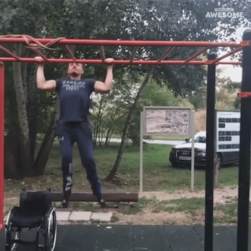 Monkey Bars Pull Ups Workout GIF