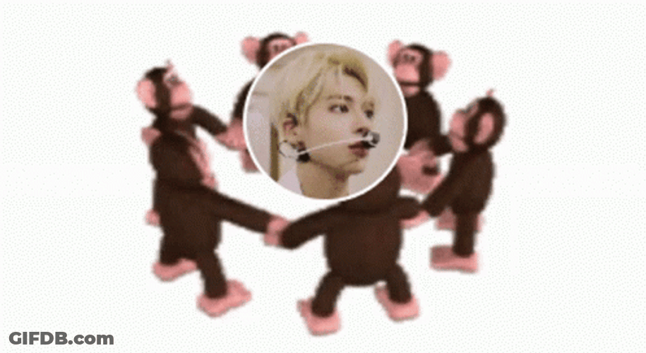 Monkey Circle Blonde Taehyyun GIF