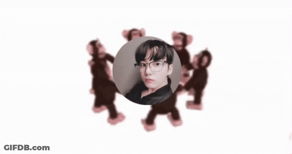 Monkey Circle Circle Glasses Jungkook GIF