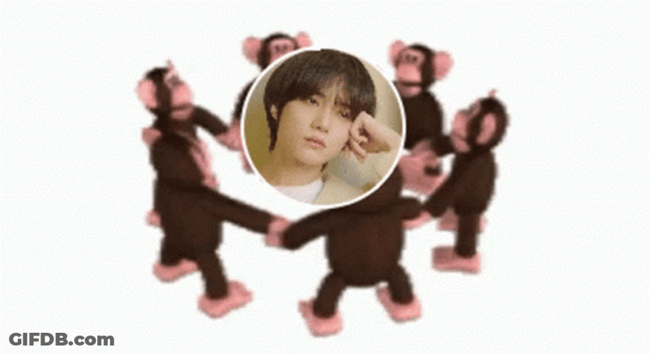 Monkey Circle Cute Choi Beomgyu Thinking GIF