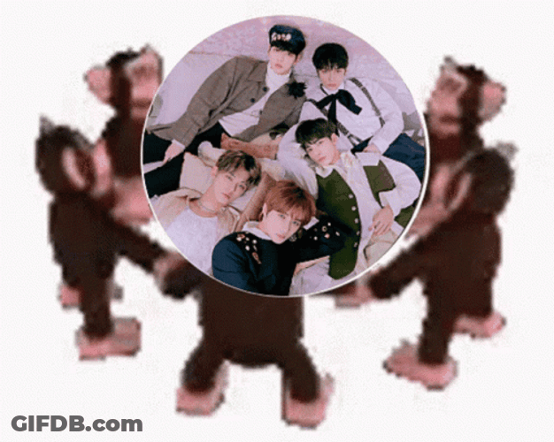 Monkey Circle K-Pop Group GIF