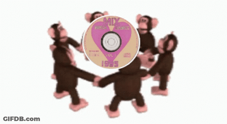 Monkey Circle Pink Heart Bts GIF