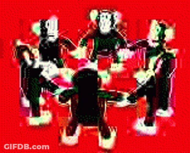 Monkey Circle Scary Color Changing GIF
